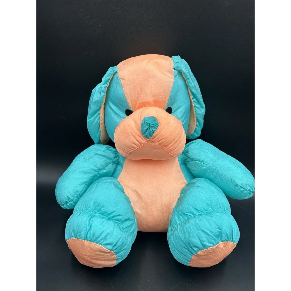 Prestige Toy 90's Neon Puppy Dog Nylon Plush Vintage 1989 Green - Excellent!